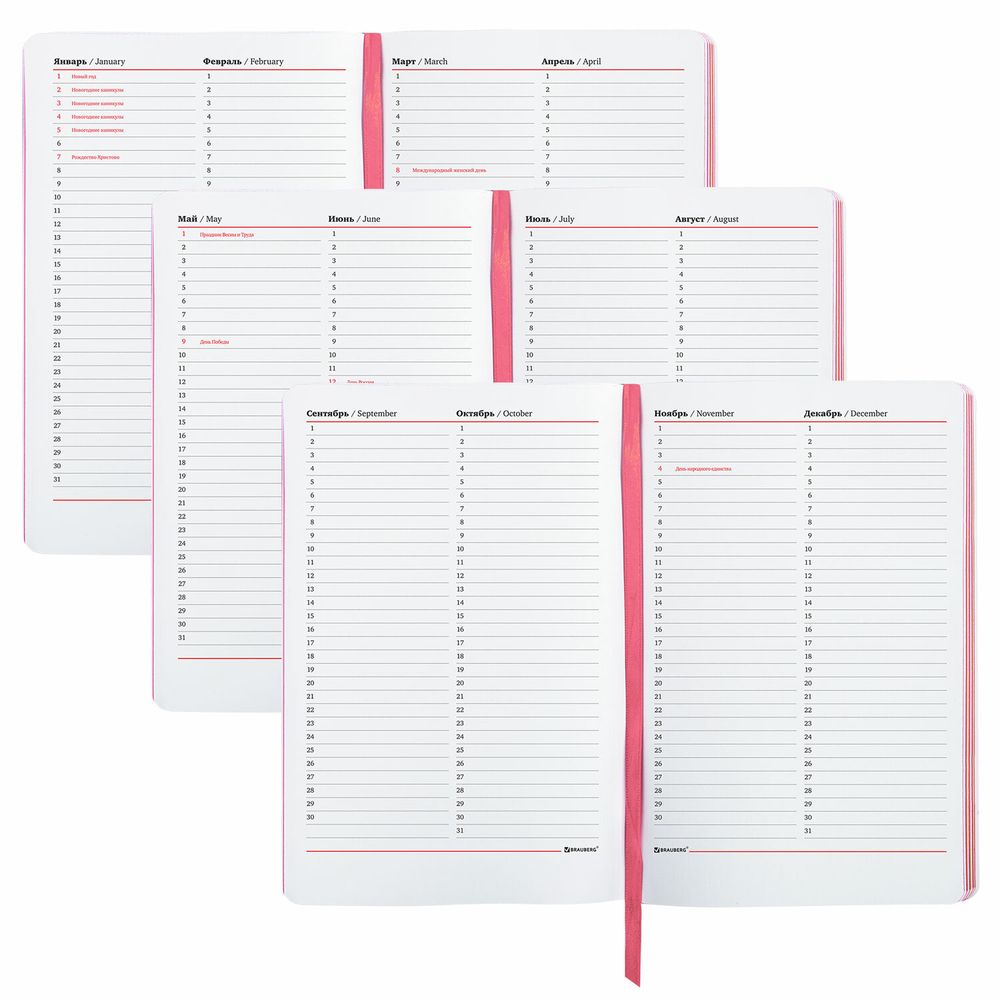 Ежедневник недатированный А5 (138х213 мм), BRAUBERG VISTA, под кожу, гибкий, 136 л., "Eye"