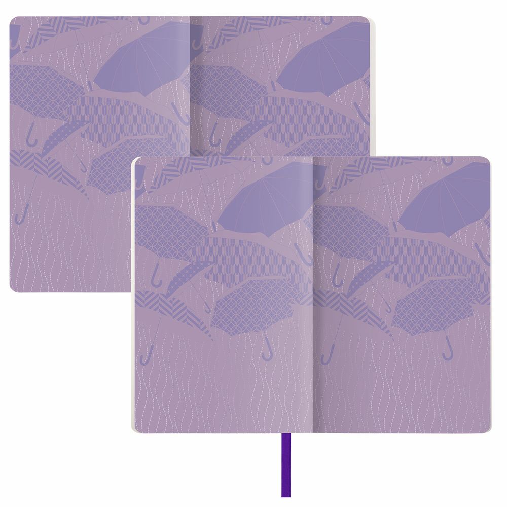 Ежедневник недатированный А5 (138х213 мм), BRAUBERG VISTA, под кожу, гибкий, 136 л., "Watercolour rain"