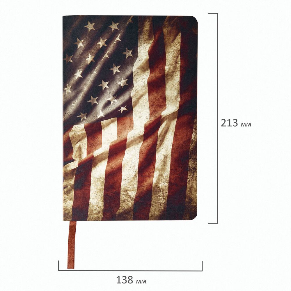 Ежедневник недатированный А5 (138х213 мм), BRAUBERG VISTA, под кожу, гибкий, 136 л., "Independence"