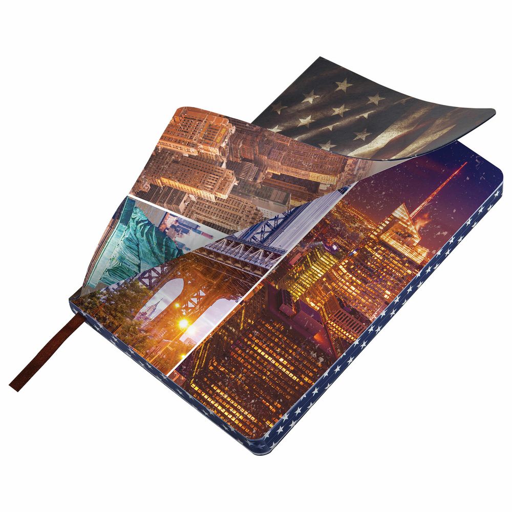 Ежедневник недатированный А5 (138х213 мм), BRAUBERG VISTA, под кожу, гибкий, 136 л., "Independence"