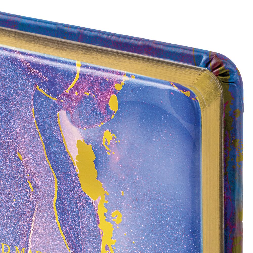 Ежедневник недатированный А5 (138х213 мм), BRAUBERG VISTA, под кожу, твердый, 136 л., "Marble"