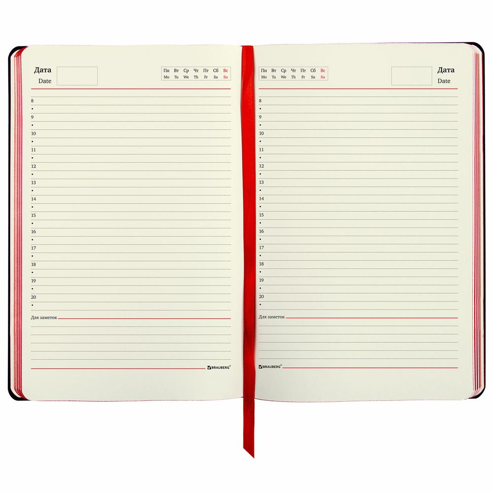 Ежедневник недатированный А5 (138х213 мм), BRAUBERG VISTA, под кожу, гибкий, 136 л., "Good old England"