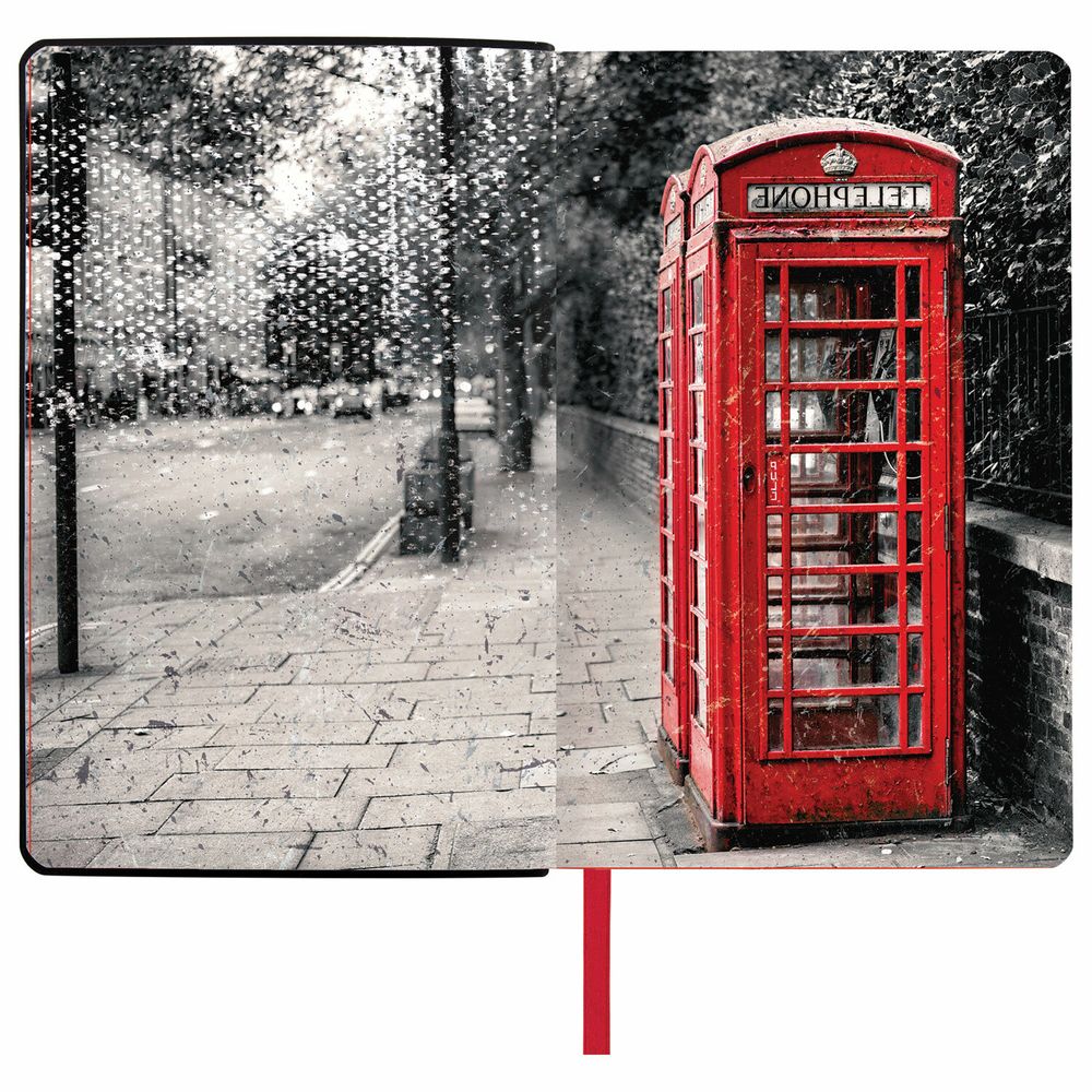 Ежедневник недатированный А5 (138х213 мм), BRAUBERG VISTA, под кожу, гибкий, 136 л., "Good old England"