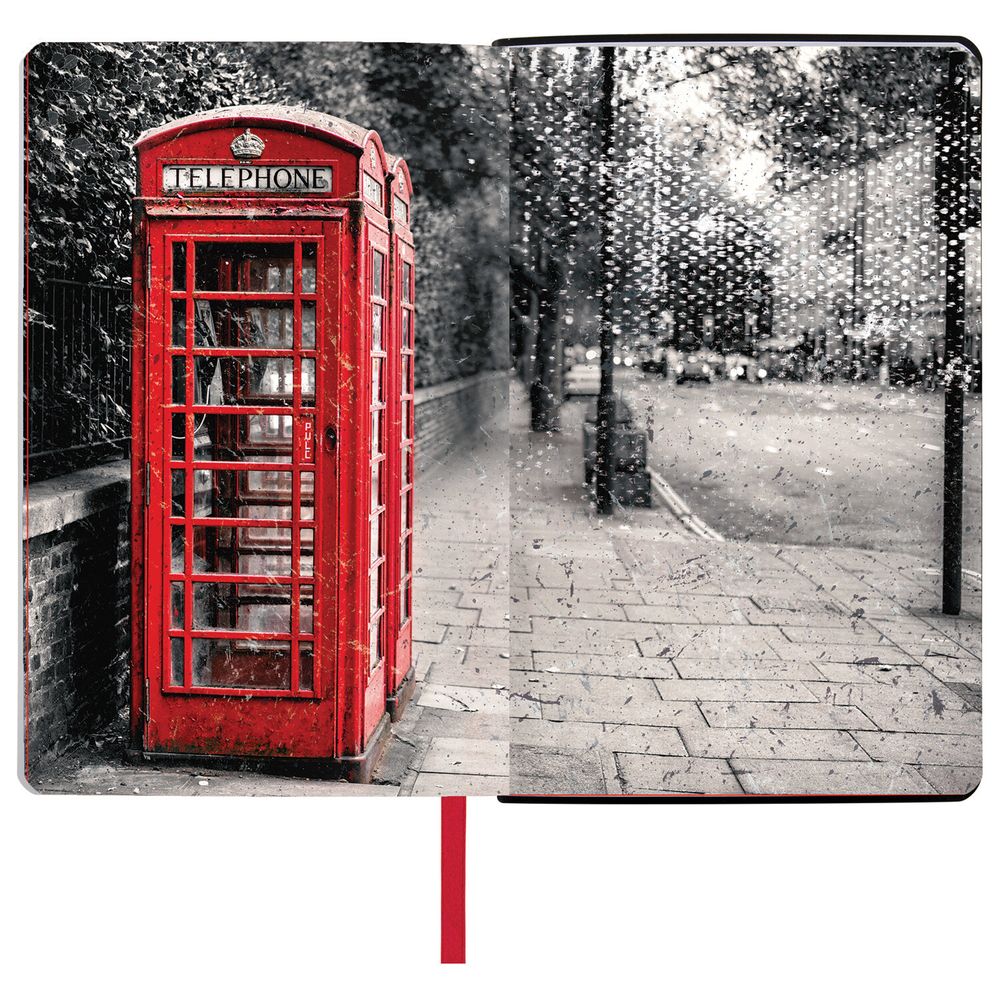 Ежедневник недатированный А5 (138х213 мм), BRAUBERG VISTA, под кожу, гибкий, 136 л., "Good old England"