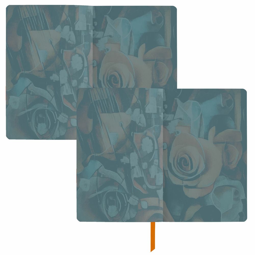 Ежедневник недатированный А5 (138х213 мм), BRAUBERG VISTA, под кожу, гибкий, 136 л., "Rose flower"