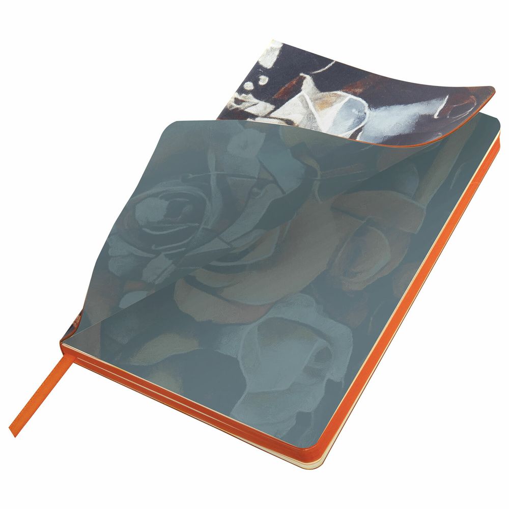 Ежедневник недатированный А5 (138х213 мм), BRAUBERG VISTA, под кожу, гибкий, 136 л., "Rose flower"