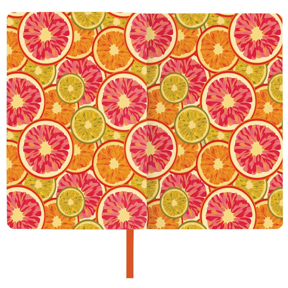 Ежедневник недатированный А5 (138х213 мм), BRAUBERG VISTA, под кожу, гибкий, 136 л., "Orange story"