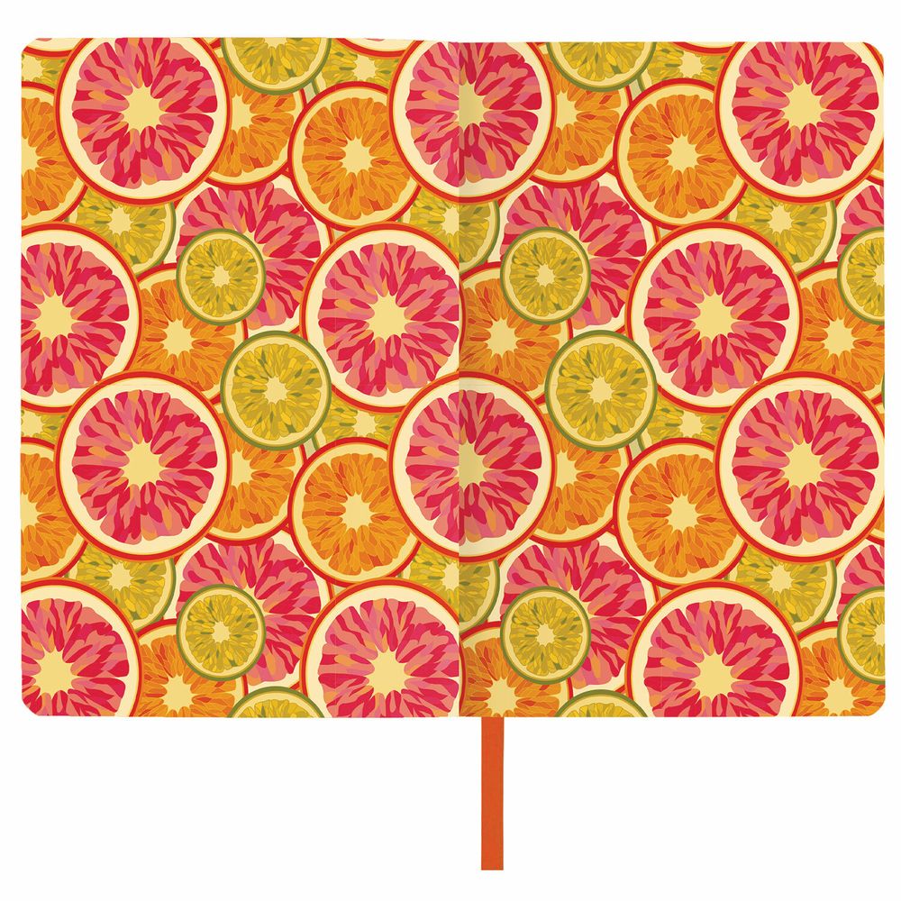 Ежедневник недатированный А5 (138х213 мм), BRAUBERG VISTA, под кожу, гибкий, 136 л., "Orange story"