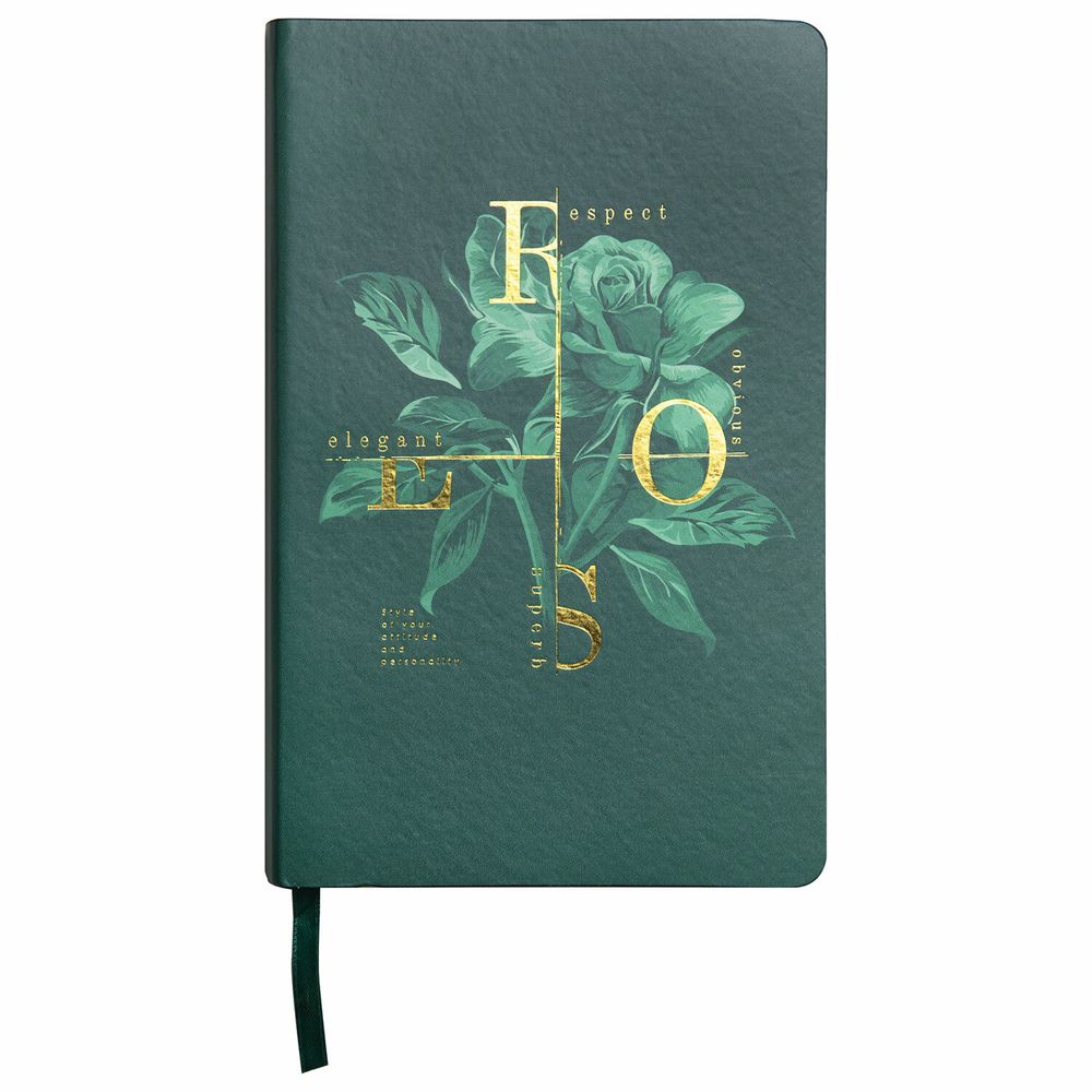 Ежедневник недатированный А5 (138х213 мм), BRAUBERG VISTA, под кожу, твердый, 136 л., "Rose"