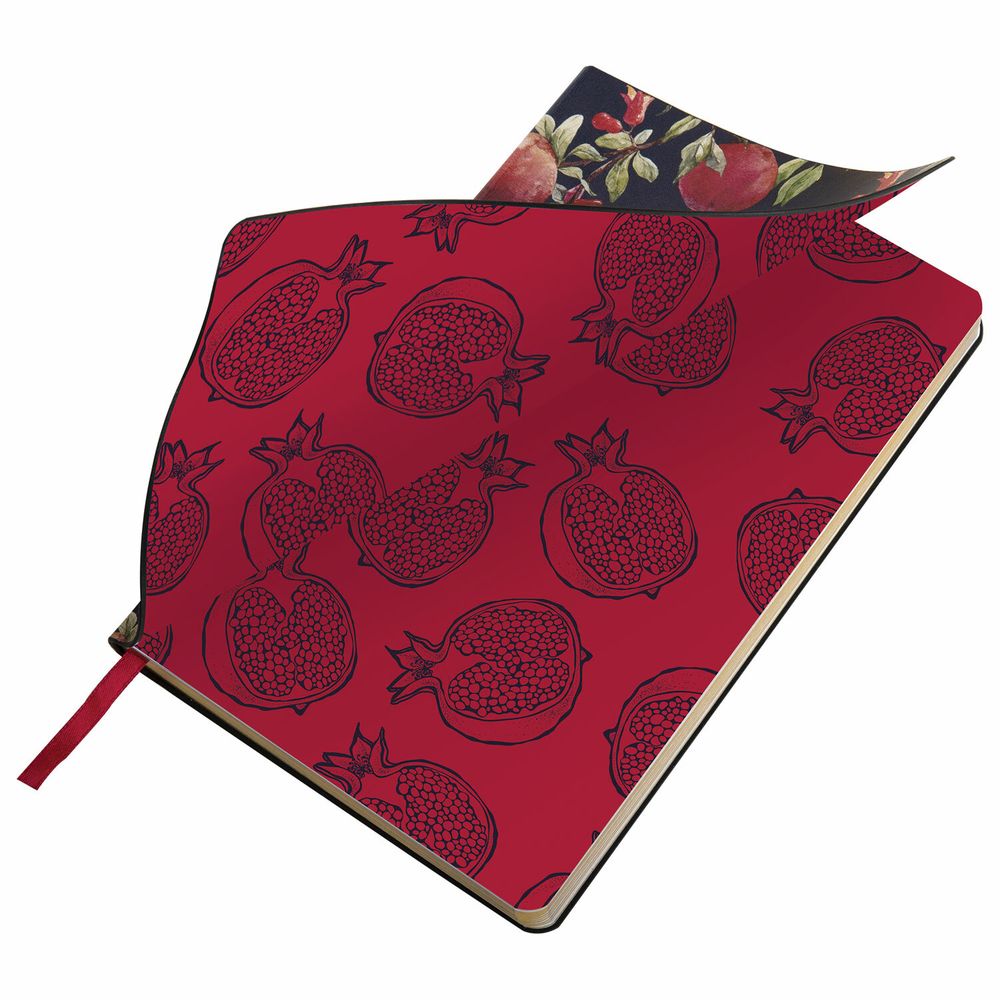 Ежедневник недатированный А5 (138х213 мм), BRAUBERG VISTA, под кожу, гибкий, 136 л., "Pomegranate"