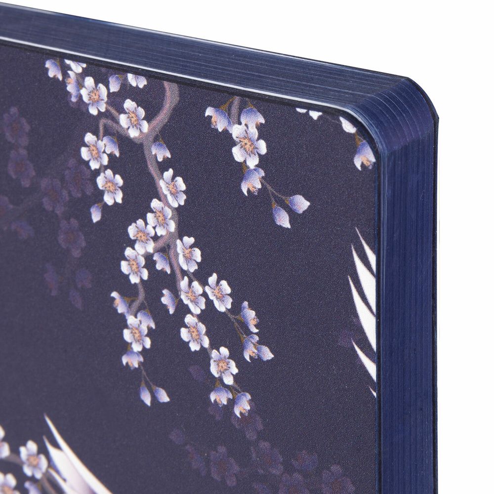 Ежедневник недатированный А5 (138х213 мм), BRAUBERG VISTA, под кожу, гибкий, 136 л., "Cranes"