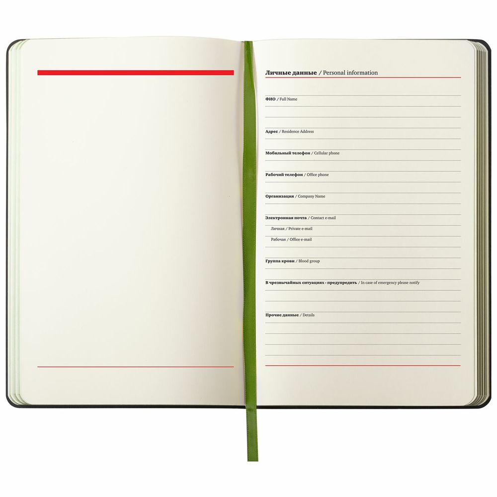 Ежедневник недатированный А5 (138х213 мм), BRAUBERG VISTA, под кожу, твердый, 136 л., "Avocado"