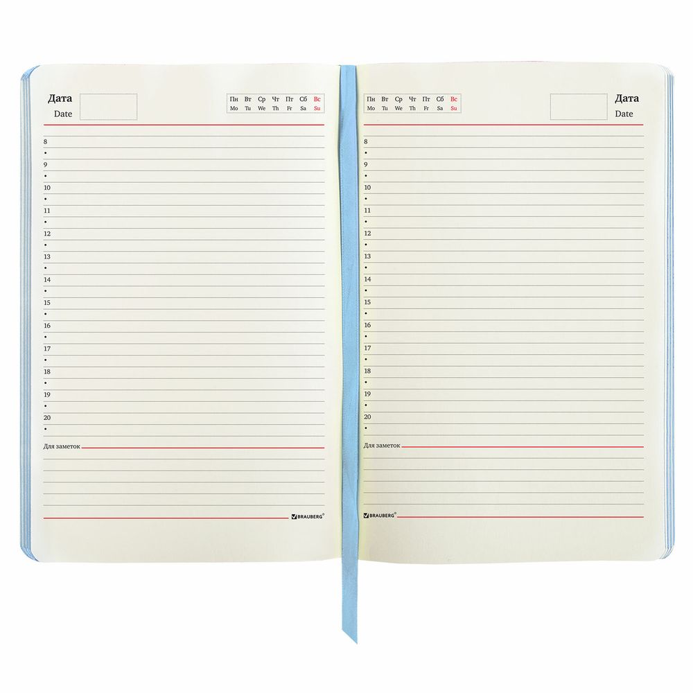 Ежедневник недатированный А5 (138х213 мм), BRAUBERG VISTA, под кожу, гибкий, 136 л., 