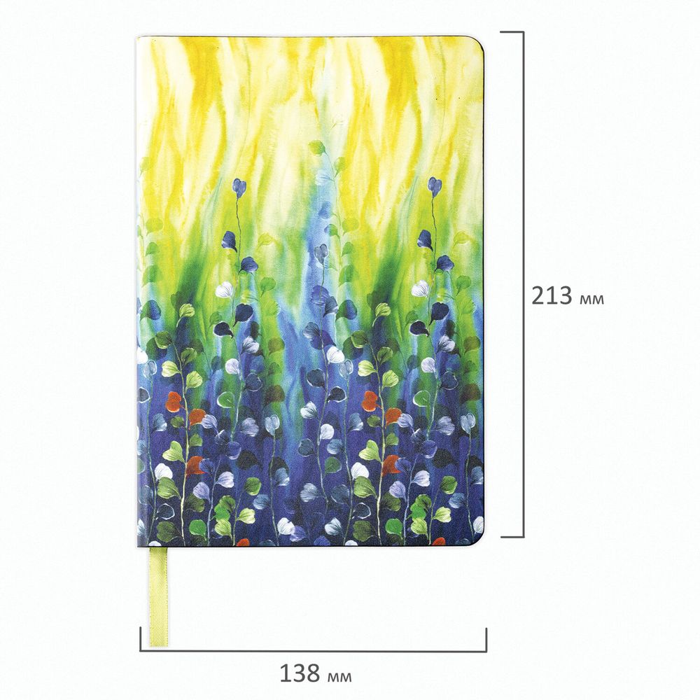 Ежедневник недатированный А5 (138х213 мм), BRAUBERG VISTA, под кожу, гибкий, 136 л., "Revival"