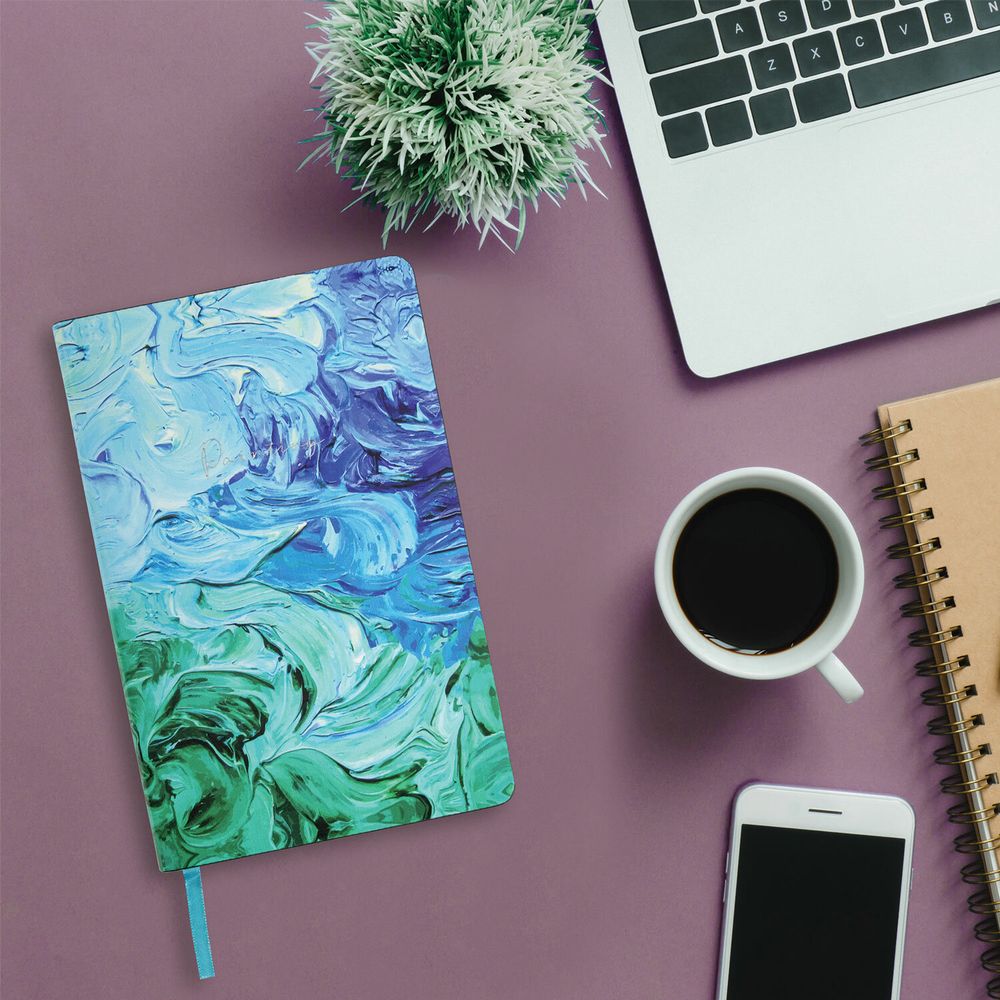 Ежедневник недатированный А5 (138х213 мм), BRAUBERG VISTA, под кожу, гибкий, 136 л., 