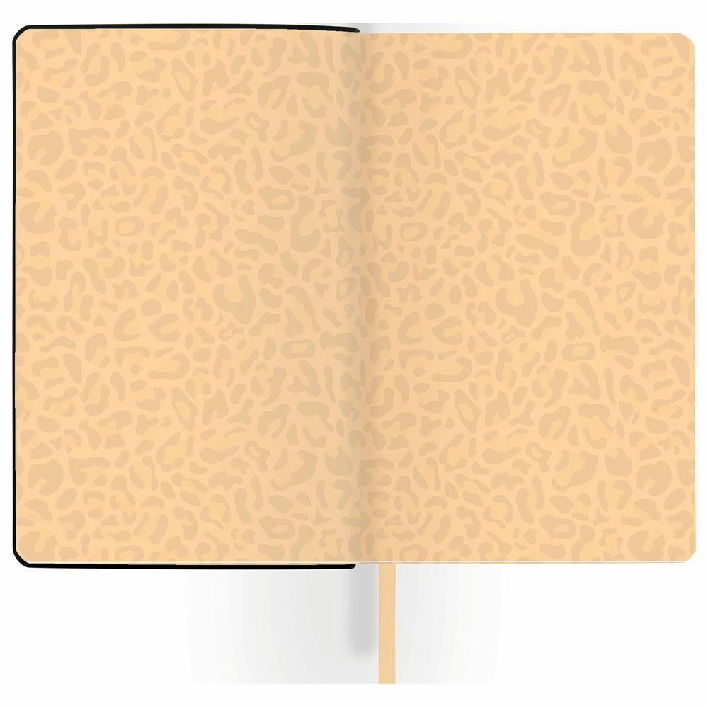 Ежедневник недатированный А5 (138х213 мм), BRAUBERG VISTA, под кожу, гибкий, 136 л., "Leopard"