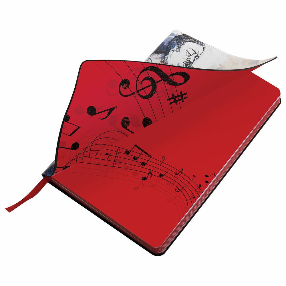 Ежедневник недатированный А5 (138х213 мм), BRAUBERG VISTA, под кожу, гибкий, 136 л., "Jazz"