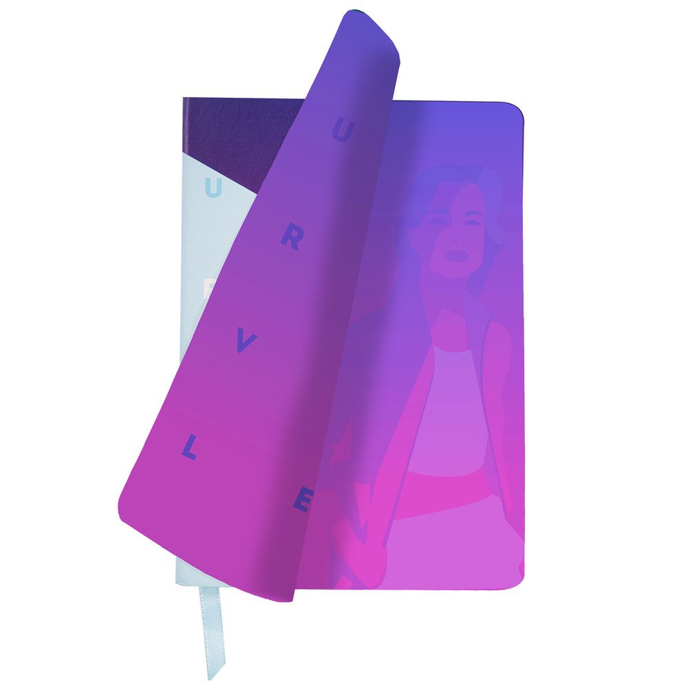 Ежедневник недатированный B6 (127х186 мм), BRAUBERG VISTA, под кожу, гибкий, 136 л., "Ultraviolet"