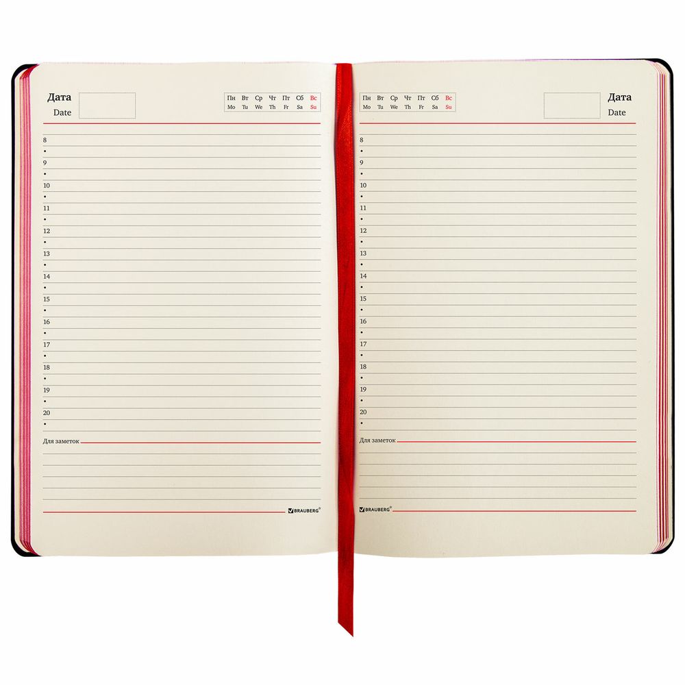 Ежедневник недатированный B6 (127х186 мм), BRAUBERG VISTA, под кожу, гибкий, 136 л., "Good old England"