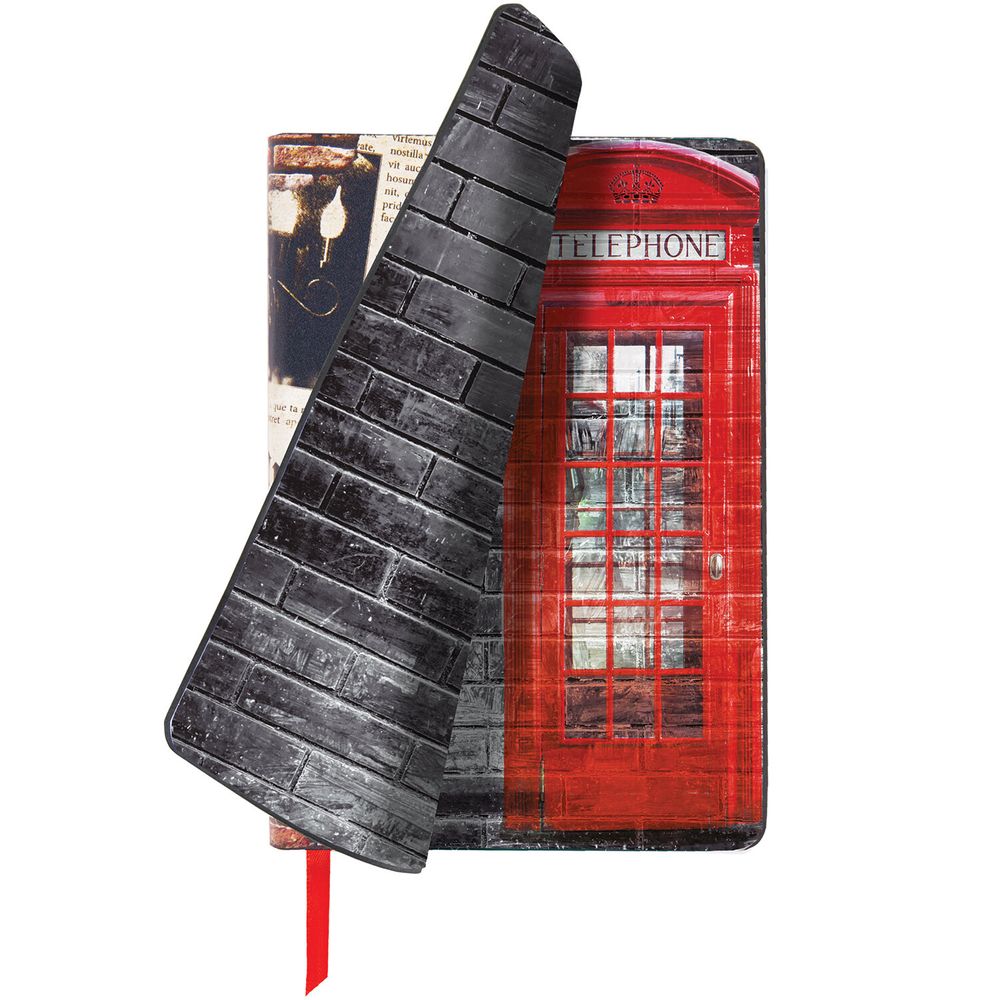 Ежедневник недатированный B6 (127х186 мм), BRAUBERG VISTA, под кожу, гибкий, 136 л., "Good old England"