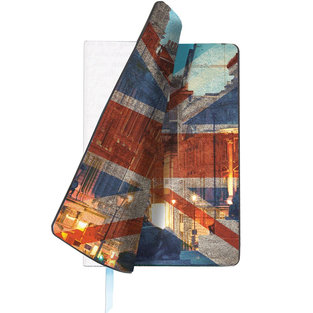 Ежедневник недатированный B6 (127х186 мм), BRAUBERG VISTA, под кожу, гибкий, 136 л., "Great Britain"