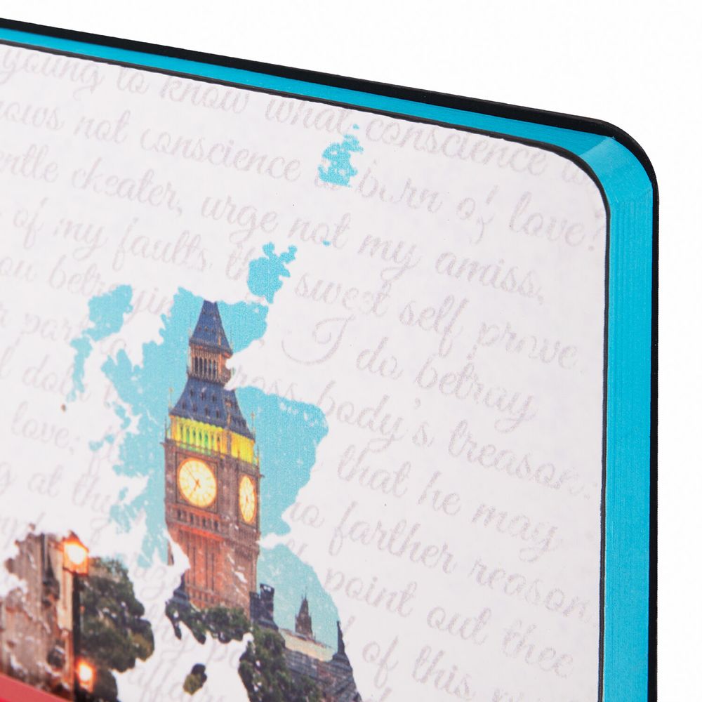 Ежедневник недатированный B6 (127х186 мм), BRAUBERG VISTA, под кожу, гибкий, 136 л., "Great Britain"