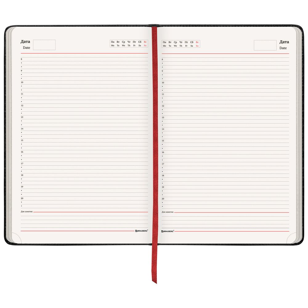 Ежедневник недатированный БОЛЬШОЙ ФОРМАТ 210х297 мм А4, BRAUBERG "Office", 160 л., черный