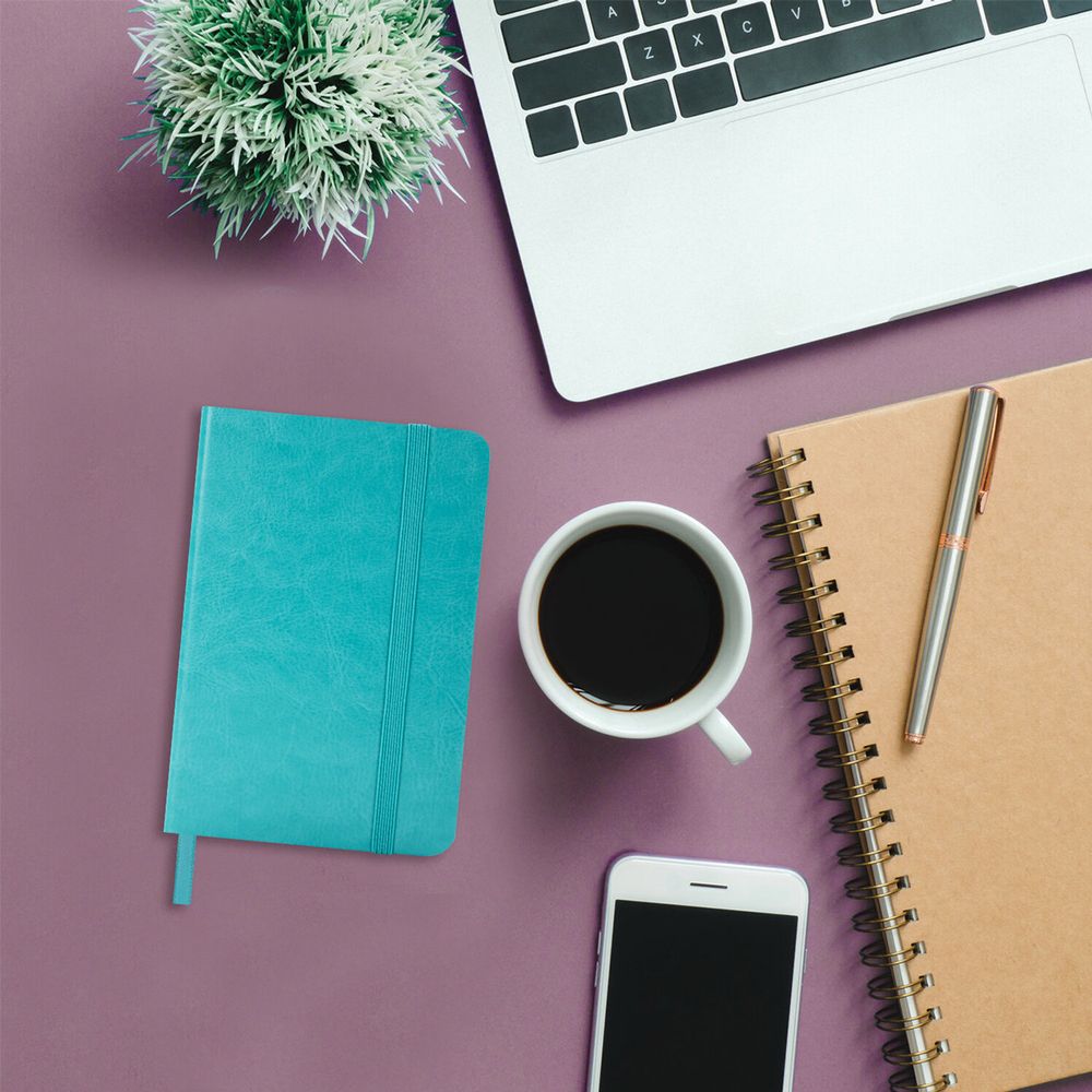 Ежедневник недатированный МАЛЫЙ 100х150 мм А6 BRAUBERG "Metropolis Ultra", под кожу, 160 л., бирюза