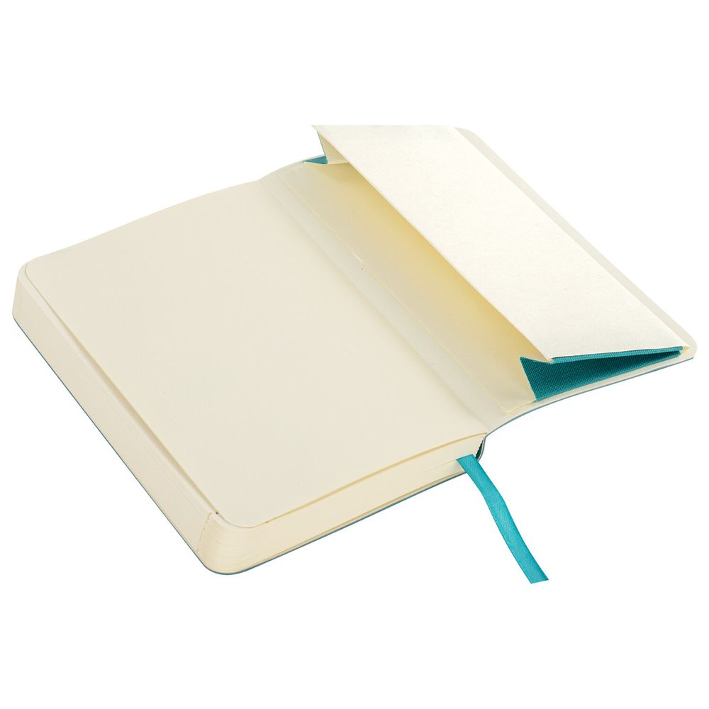 Ежедневник недатированный МАЛЫЙ 100х150 мм А6 BRAUBERG "Metropolis Ultra", под кожу, 160 л., бирюза