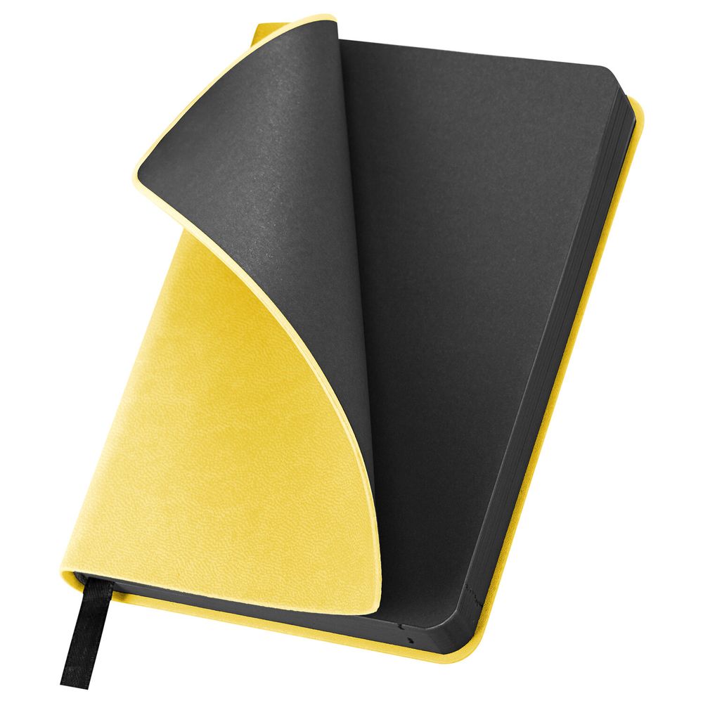 Ежедневник недатированный МАЛЫЙ 100х150 мм А6 BRAUBERG "Metropolis Mix", под кожу, 136 л., желтый