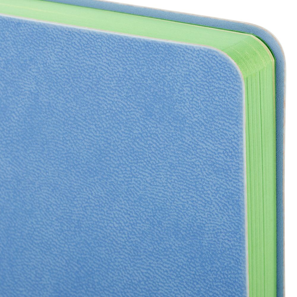 Ежедневник недатированный МАЛЫЙ 100х150 мм А6 BRAUBERG "Metropolis Mix", под кожу, 136 л., голубой