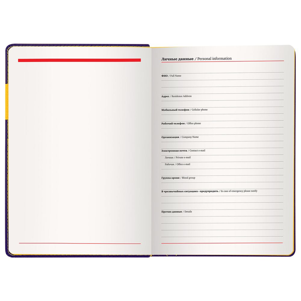 Ежедневник недатированный А5 (138х213 мм), BRAUBERG "AIM", под кожу, 136 л., фиолетовый