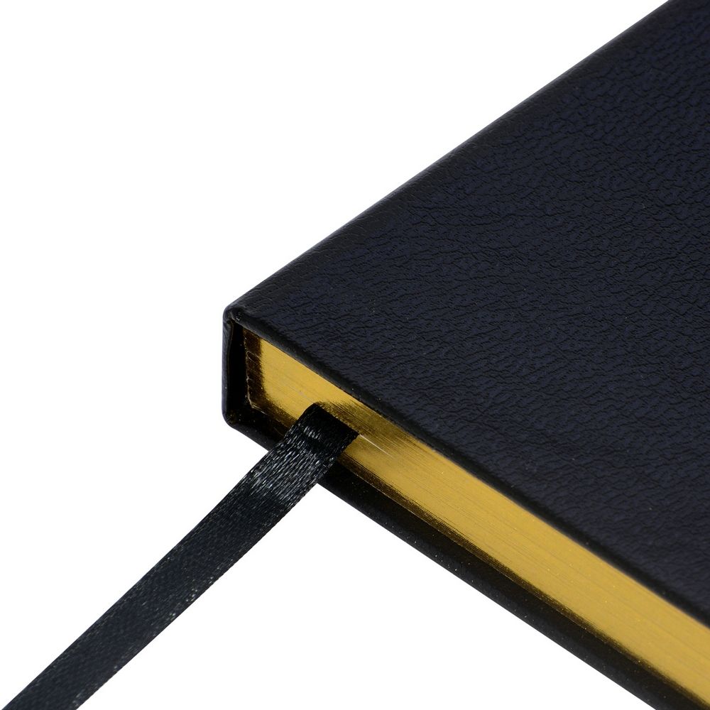 Ежедневник недатированный А5 Megapolis, черный золотой обрез 3-281/10