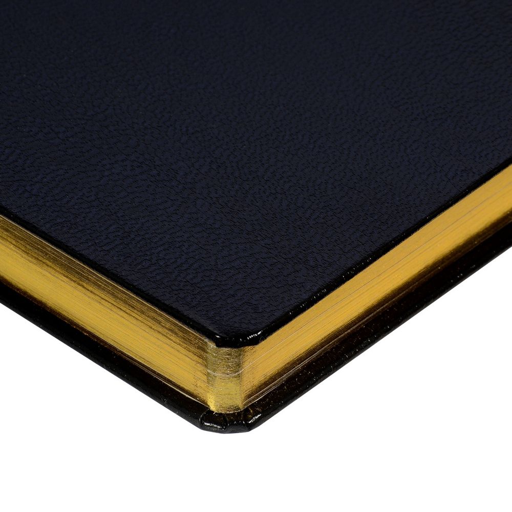 Ежедневник недатированный А5 Megapolis, черный золотой обрез 3-281/10