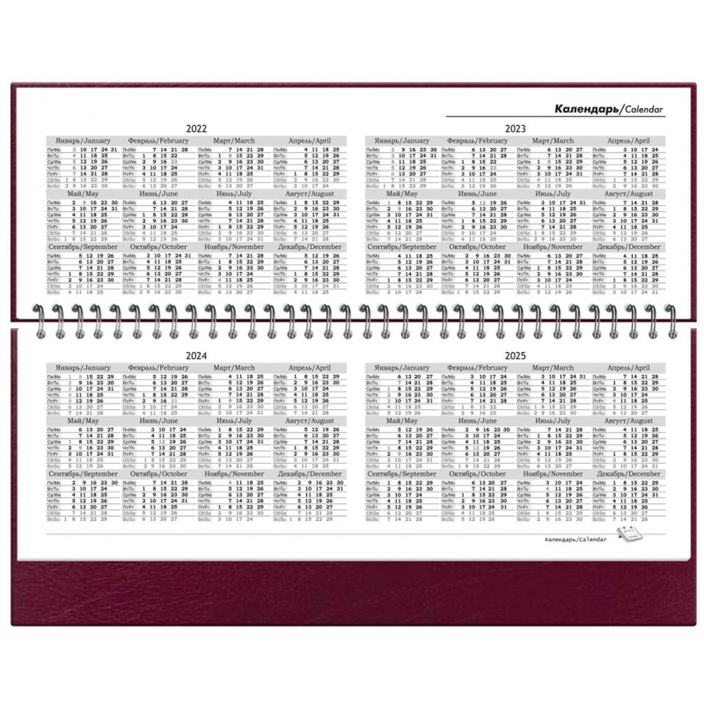 Планинг недатированный Attache Economy бумвинил бордо 300х135, 56 л.21с11 П