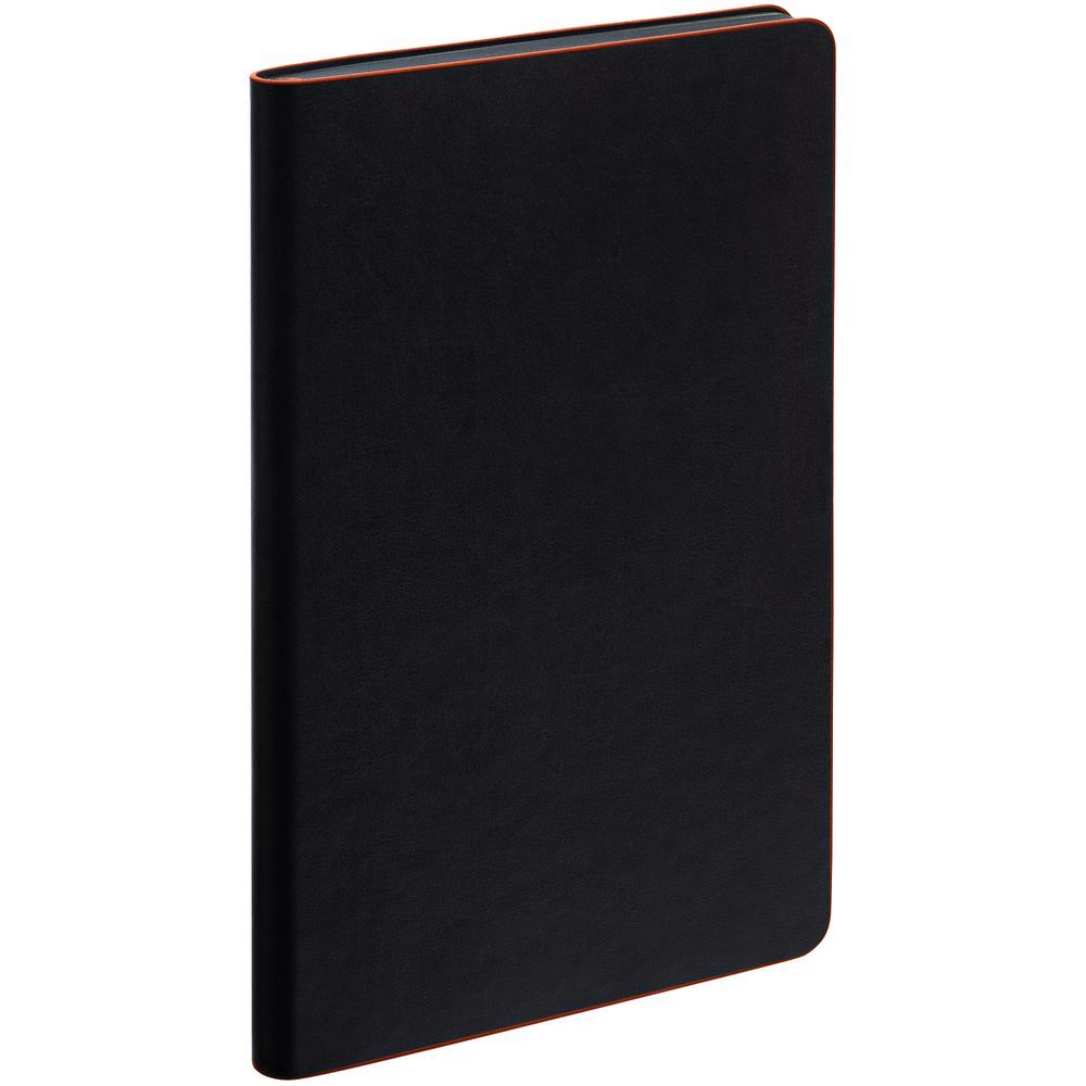 Ежедневник Trait недатированный черный с оранжевым