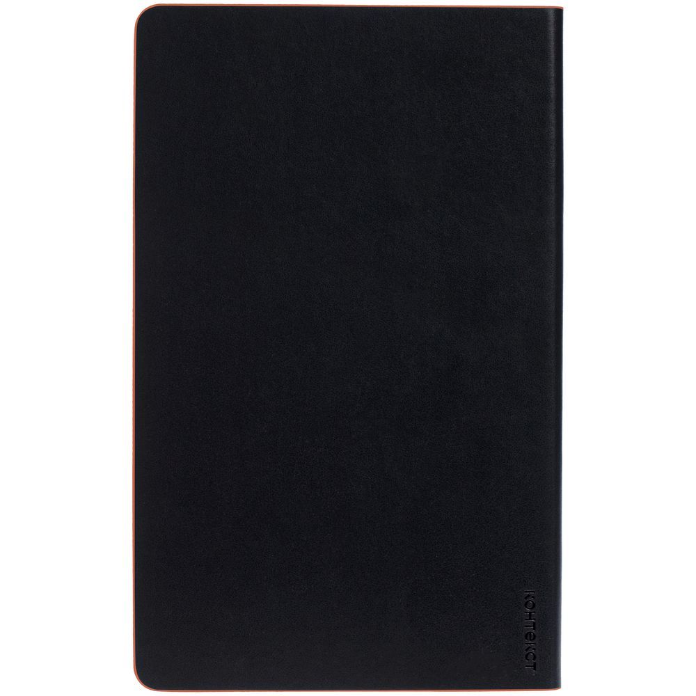 Ежедневник Trait недатированный черный с оранжевым