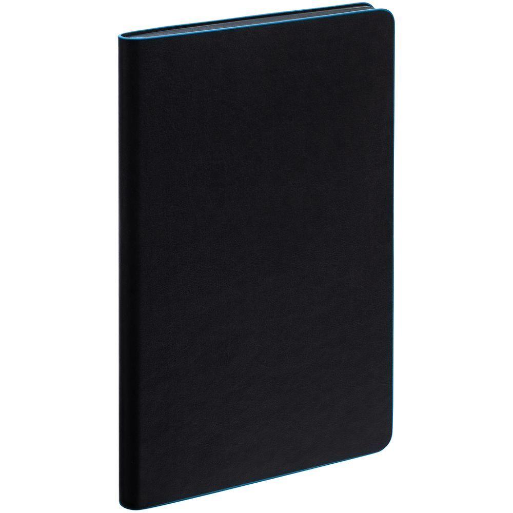 Ежедневник Trait недатированный черный с голубым
