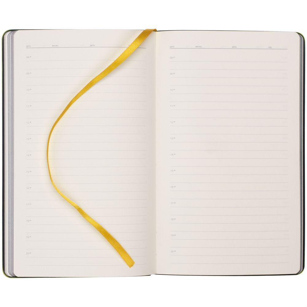 Ежедневник Trait недатированный черный с желтым