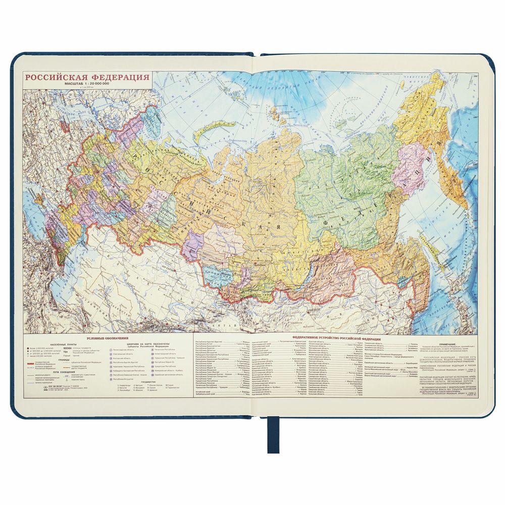 Ежедневник недатированный БОЛЬШОЙ ФОРМАТ 210х297мм А4, BRAUBERG Iguana, 160л, синий