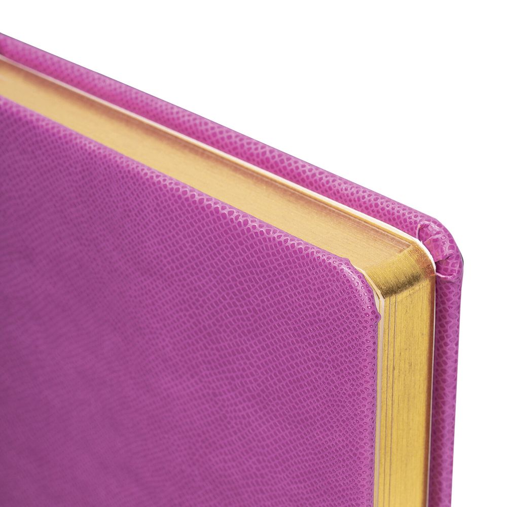 Ежедневник недатированный А5 138х213 мм BRAUBERG "Iguana", под кожу, 160 л., розовый