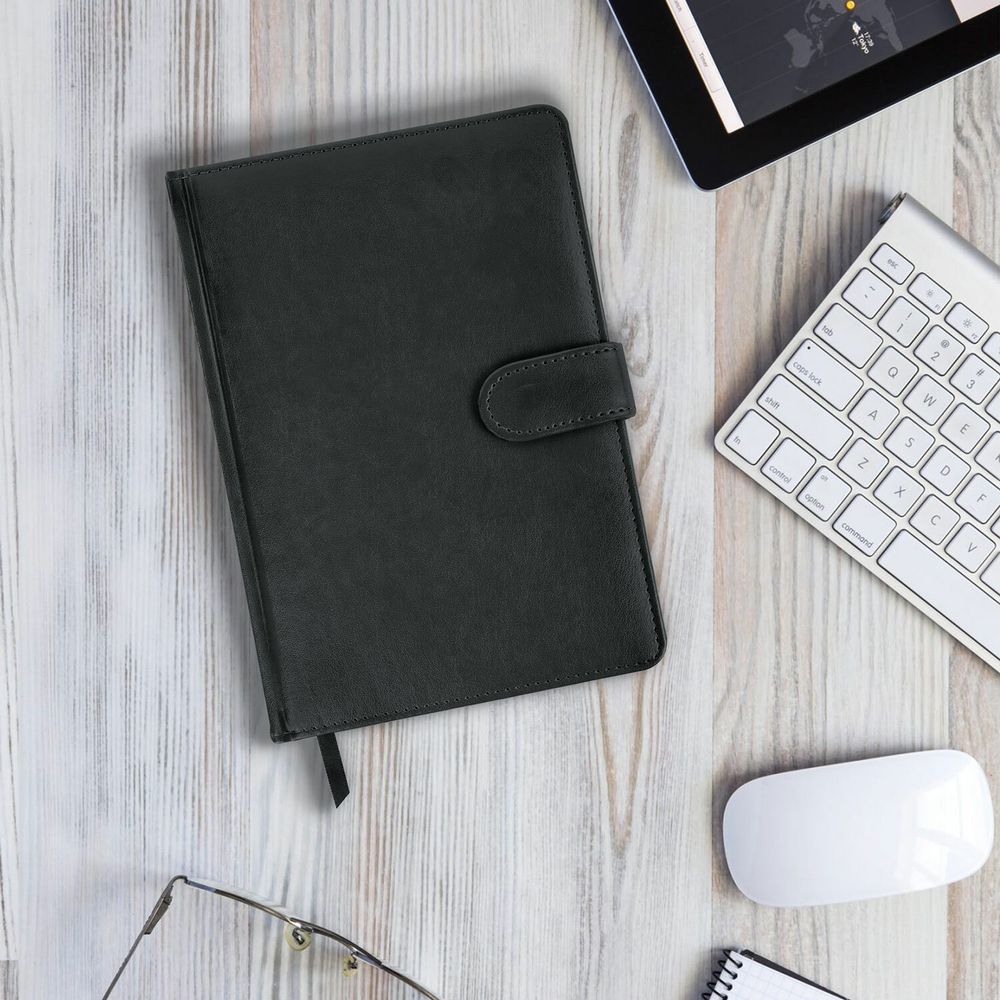 Ежедневник недатированный А5 148х218 мм GALANT "Ritter", под кожу, 160 л., черный