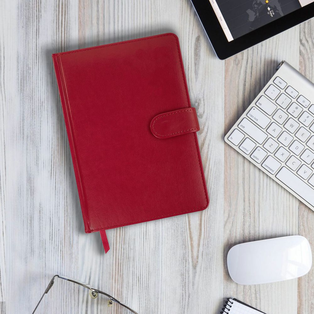 Ежедневник недатированный А5 148х218 мм GALANT "Ritter", под кожу, 160 л., красный