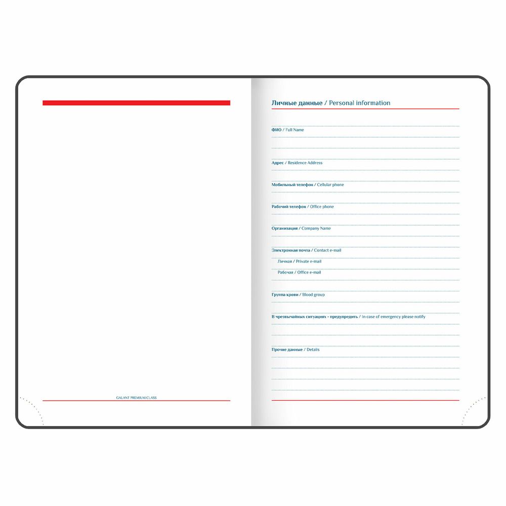 Ежедневник недатированный А5 148х218 мм GALANT "Ritter", под кожу, 160 л., коричневый