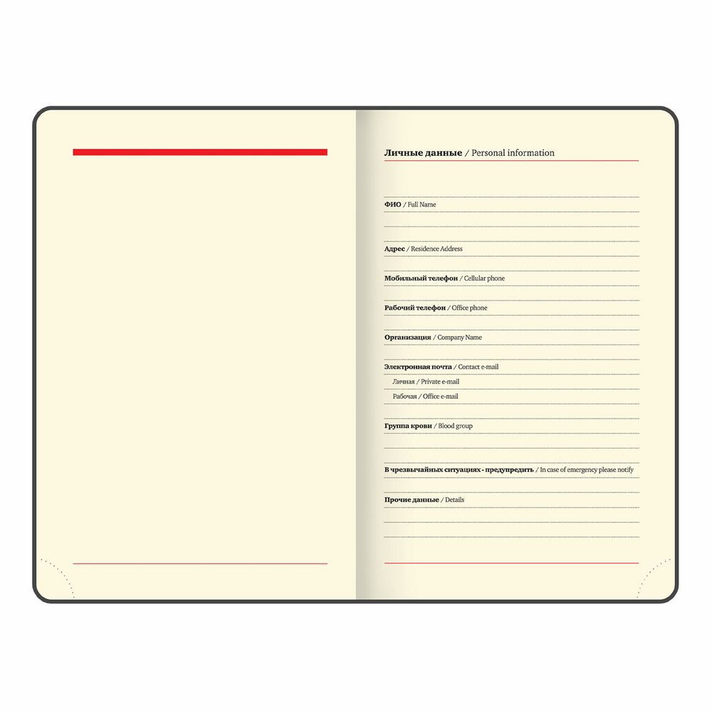 Ежедневник недатированный МАЛЫЙ ФОРМАТ 100x150 мм А6 BRAUBERG "Iguana", под кожу, 160 л., красный