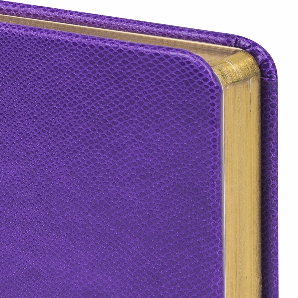 Ежедневник недатированный МАЛЫЙ ФОРМАТ 100x150 мм А6 BRAUBERG "Iguana", под кожу,160 л., сиреневый