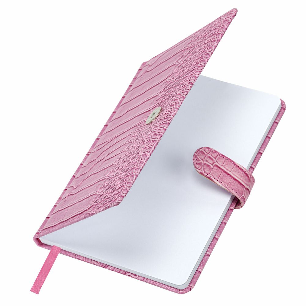 Еженедельник недатированный А5 145х215 мм, BRAUBERG "Party", под кожу, 64 л., розовый