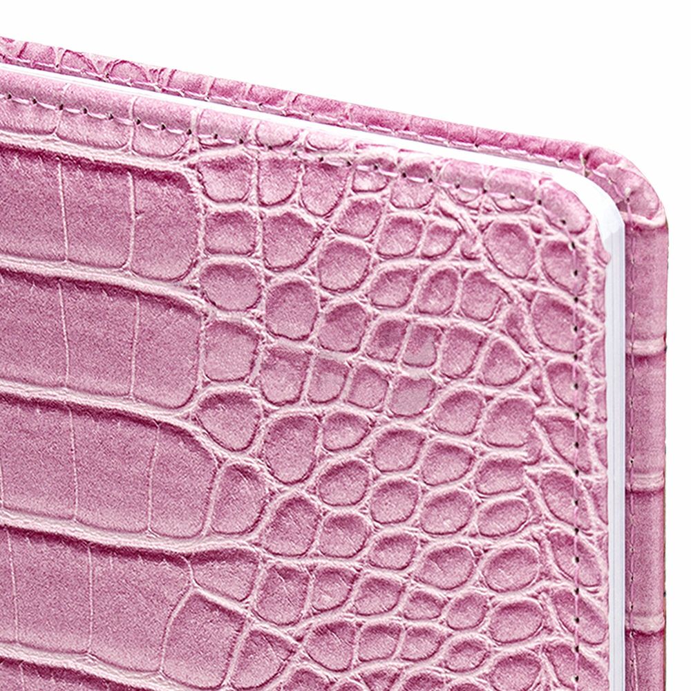 Еженедельник недатированный А5 145х215 мм, BRAUBERG "Party", под кожу, 64 л., розовый