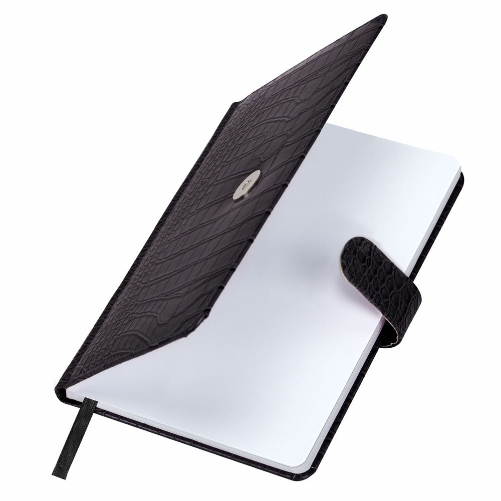 Еженедельник недатированный А5 145х215 мм, BRAUBERG "Party", под кожу, 64 л., черный