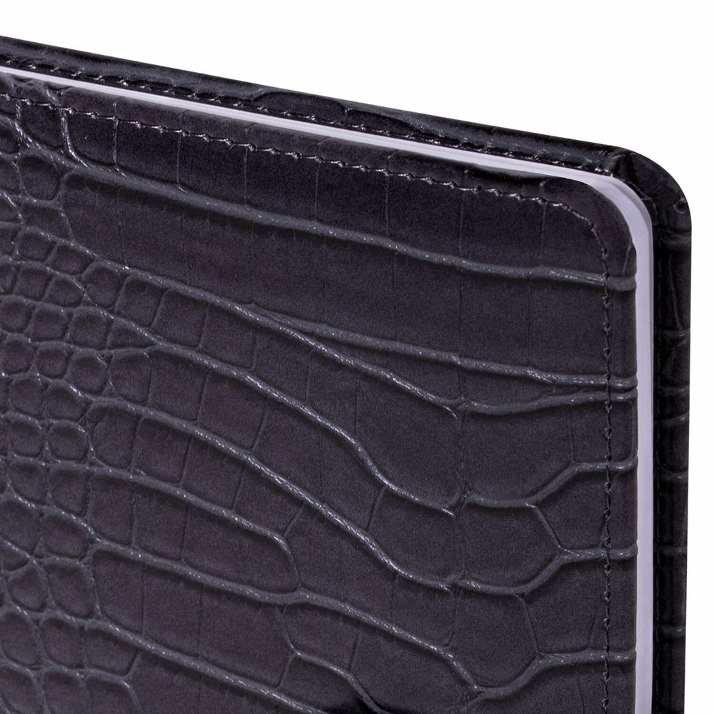 Еженедельник недатированный А5 145х215 мм, BRAUBERG "Party", под кожу, 64 л., черный